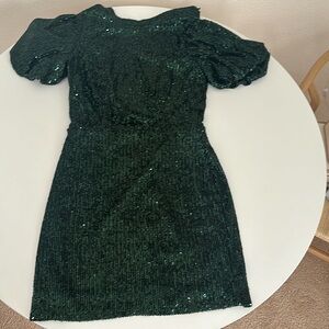 Altar’d State green going out backless dress